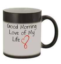 Taza de café que cambia de Color, de cerámica, Humor divertido, "Love of My Life", de Buenos días, 11oz 2024 - compra barato