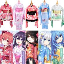 Disfraz de Anime de "Kurumi Efreet Itsuka", Kimono de Itsuka, Kotori tobichi, Origami, Yatogami, Tohka, vestido Yukata, Cosplay, con fecha A LIVE Tokisaki 2024 - compra barato