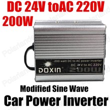 24V DC to AC 220V modified sine wave car voltage transformer Auto Power Inverter Converter 200W USB port charger 2024 - buy cheap