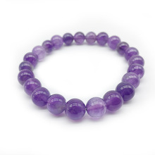 Trendy  Natural Stone Purple Amethysts Crystals Bracelet Vintage Charm Round Beads Bracelets Jewelry For Women Friend Gift 2024 - buy cheap