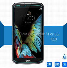 Закаленное стекло 9H для LG K10, защита экрана 9H Защитная фронтальная пленка K410 K420N K430ds K430dsY 2024 - купить недорого