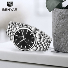 Benyar2019 novos relógios masculinos topo da marca de luxo automático relógios mecânicos aço inoxidável relógio de pulso masculino montre homme 2024 - compre barato