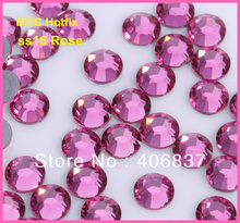 Free Shipping! 1440pcs/Lot, ss16 (3.8-4.0mm) High Quality DMC Rose Iron On Rhinestones / Hot fix Rhinestones 2024 - buy cheap