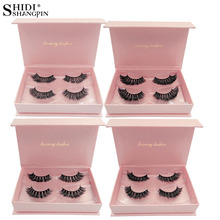 SHIDISHANGPIN 2 Pairs Mink Eyelashes 3d Lashes Natural Thick Long Cross Fake Faux Eyelashes Makeup Maquiagem False Eyelashes 2024 - buy cheap