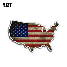 YJZT 14,7 см * 9 см наклейка с американским флагом из ПВХ Светоотражающая смешная наклейка на автомобиль 12-0504 2024 - купить недорого