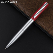 Luxury Red and silver Metal Business Pen High Quality Black pen refill Ballpoint Pens for School Office Writing Gift Stationery 2024 - buy cheap