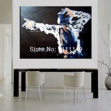 Hand Painted Modern Oil Painting On Canvas Michael Jackson Painting Wall Art Portrait Dancer Pictures Canvas For Living Room 2024 - buy cheap
