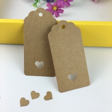 200 PCS 9.5 * 4.5 CM etiquetas de preço Kraft tag do presente etiquetas de papel de embalagem DIY para o presente / caixa / jóias / cosméticos / livros / vestuário 2024 - compre barato