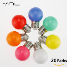20PCS Lampada LED Lamp Colorful Bombillas E27 G45 220V LED Light SMD 2835 Lamparas Led Bulbs Colorful bulb Light flashlight LED 2024 - buy cheap