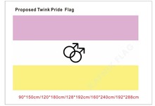 KAFNIK,90*150cm/128*192cm/192*288cm (2*3ft/3*5ft) proposed twink pride flag for Event/party/home Decorative Flags 2024 - buy cheap