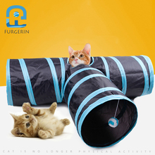 FURGERIN Foldable Cat Toy Cat Tunnel Outdoor Indoor cat training toy for cats pet Rabbit Kitten Puppy Play Tunnel Tube T-joint 2024 - compre barato