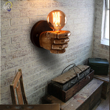 Светодиодный настенный светильник в стиле ретро креативный подвесной светильник из смолы для ресторана, кафе, спальни, гостиной, настенные светильники, украшение, E27 лампа 110 В 220 В 2024 - купить недорого