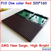 p10 smd semi-outdoor  indoor  red 320*160 32*16  one color hub12  monochrome,  led sign module,p10 single color red panel 2024 - buy cheap