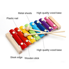 Instrumento Musical de xilófono de madera, juguete Multicolor para niños y bebés, 8 tonos, nuevo 2024 - compra barato