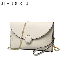 Jiansiu bolsa feminina de ombro, bolsa transversal de couro genuíno com corrente, bolsa de mão para mulheres 2019 2024 - compre barato