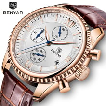 BENYAR Men's Watch Fashion Sports Quartz Watch Men Wristwatch Mens Clock Top Brand Luxury Leather Watches Men Relogio Masculino 2024 - buy cheap