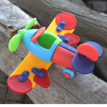 Candice guo quebra-cabeça de plástico 3d, modelo de construção de avião, avião, plano de avião, monoavião, montagem de brinquedo, mão do bebê, wok, 1 peça 2024 - compre barato
