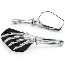 Free Shipping Black/BlackChrome Skeleton Hand Motorcycle Mirrors For  Suzuki GV GZ 250 1200 1400 Madura Cavalcade 2024 - buy cheap