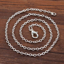 Doreen Box Zinc Based Alloy Silver Plated Link Cable Chain Necklace 42.5cm(16 6/8") long, Chain Size: 3x2mm, 12 PCs 2024 - buy cheap