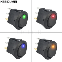 1PCS 12V SPST Switch LED Practical Dot Light Car Boat Round Rocker ON/OFF AC 6A/125V 3A/250V 4 Colors High Quality 2024 - buy cheap