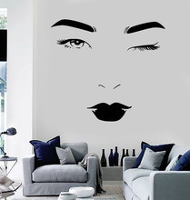 Beauty Face Vinyl Wall Stickers Spa Salon Fashion Woman Sticker Home Design Wall Decal New Arrivals Wallpaper Mural SA468 2024 - buy cheap