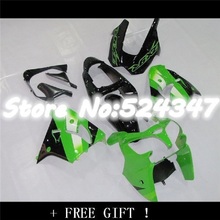 Nn-Green black Plastic Ninja For Kawasaki ZX-9R 00-01 ABS Fairing Set ZX9R 2000-2001 zx 9r ZX-9R 00 01 Fairings for Ninja 2024 - buy cheap