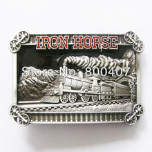 Retail Distribute Iron Horse Train Belt Buckle BUCKLE-T118 Free Shipping 2024 - buy cheap