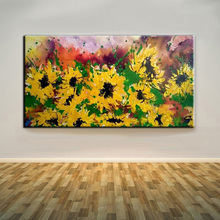 Hand Painted Abstract Design Abstract Landscape Flowers Oil Painting On Canvas Abstract Sunflower Oil Picture For Home Decor 2024 - buy cheap