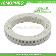 100 piezas 1206 resistencia SMD de resistencia de 1% 33K ohm tipo chip 0,25 W 1/4W 333 IGMOPNRQ 2024 - compra barato