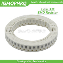 100PCS 1206 SMD Resistor 1% K ohm chip resistor de resistência 33 0.25W 1/4W 333 IGMOPNRQ