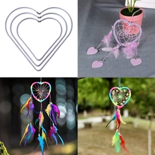 Heart Metal Dream Catcher Dreamcatcher Ring Macrame Craft Hoop DIY Accessories 2024 - buy cheap