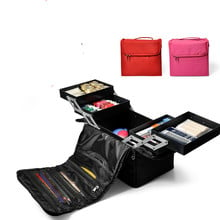 3layer Professional cosmetic tool bag,Luxury Design folding Beauty storage Makeup Cosmetic Nail orgnizer bag 2024 - buy cheap