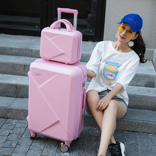 Fashion rolling luggage for women with cosmetic bag spinner carry on set suitcase boarding trolley case 20/22/24/26 inch 2024 - buy cheap