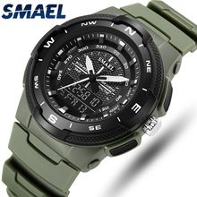 SMAEL-reloj analógico de cuarzo para hombre, cronógrafo deportivo, militar, Digital, LED, resistente al agua, Masculino 2024 - compra barato