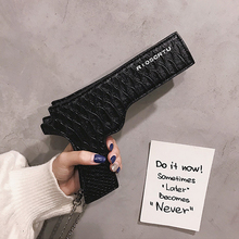 Bolsos de mensajero con forma de pistola en 3D para mujer, bolsas de mano de cuero Pu, bolsos de muñeca pequeña para fiesta, 2019 INS 2024 - compra barato