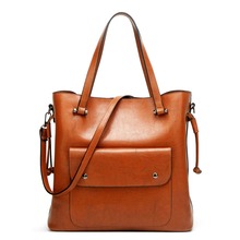 Women Casual Tote Genuine Leather Large Capacity Handbag Simple Lady Crossbody Messenger Purse Shopping Bags Office 2019 C890 2024 - buy cheap