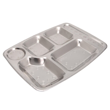 Stainless Steel Divided Dinner Tray Lunch Container Food Plate 4/5/6 Section 2024 - buy cheap