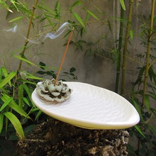 Home Decoration Buddhist Incense Stick Holder Lotus Flower Ceramic Censer Incense Burner Ceramic Craft 2024 - buy cheap
