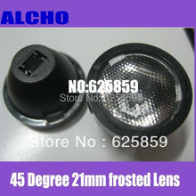 Lente fosca para cree xpe xpg xte led, lente fosca de 21mm com 10 peças x 45 graus 21mm