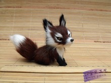 cute new simulation fox toy polyethylene & furs dark brown fox doll gift 12x5x9cm 0916 2024 - buy cheap