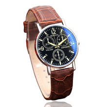 Watches Men relojes Luxury Fashion Faux Leather Quartz Analog Watch Business Watches Male Wristwatch relogio masculino Gift 2024 - buy cheap