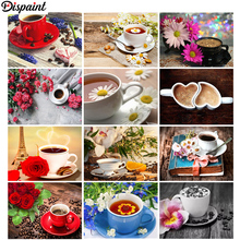 Dispaint Full Square/Round Drill 5D DIY Diamond Painting "Coffee flower" 3D Embroidery Cross Stitch 3D Home Decor Gift 2024 - buy cheap