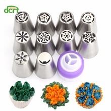 10+1 Pcs/Set Stainless Steel Nozzles Russian Tip Pastry Tools Icing Piping Nozzles Gift Decorating Tools Fondant Confectionery 2023 - buy cheap