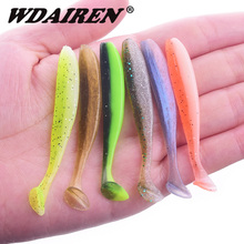 10Pcs Jig Soft Worm Fishing Lure 63mm 1.5g Double Colors Silicone Tail Artidicial Bait Shrimp Flavor Additive Wobbler Tackle 2024 - buy cheap