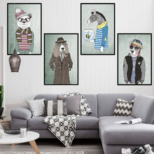 Adesivo de parede de cavalheiro, pintura modular, pôster removível, fotos e impressões para parede da sala de estar, arte de parede 2024 - compre barato