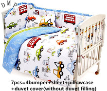 6PCS Baby bedding set crib bedding kit de berço crib set baby newbornbaby bedding bumpers  (bumper+sheet+pillow cover) 2024 - buy cheap