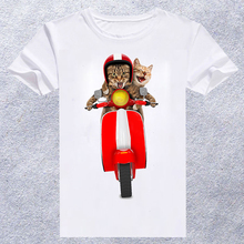 New 2018 Fashion summer t-shirt women men short sleeves Casual tshirt Kawaii Lovely cat printed t shirts tops tees 2024 - buy cheap