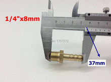 Frete grátis encaixe de cobre 8mm mangueira farpada 1/4 "polegada macho bsp adaptador de conector de acoplador de montagem de latão 2024 - compre barato