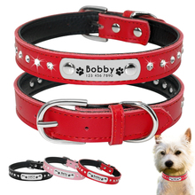 Collares de perro con diamantes de imitación personalizados, collar de identificación para perros pequeños, medianos, gatos, cachorros, gatitos, rosa, rojo y negro 2024 - compra barato