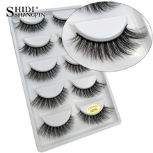 Shidishangpin-cílios postiços naturais para maquiagem, 1 caixa, cílios postiços 3d de vison, extensão manual, 1cm-1.5cm 2024 - compre barato